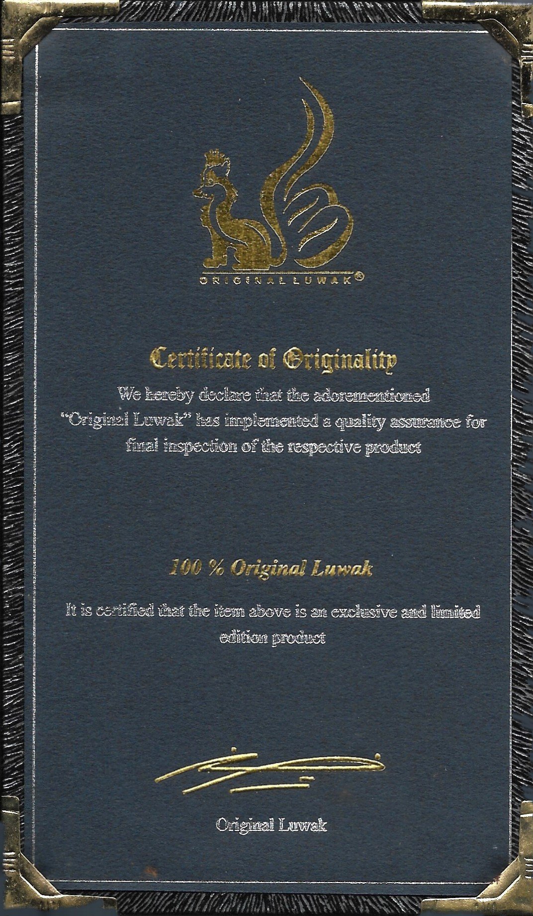 certificate of Originality